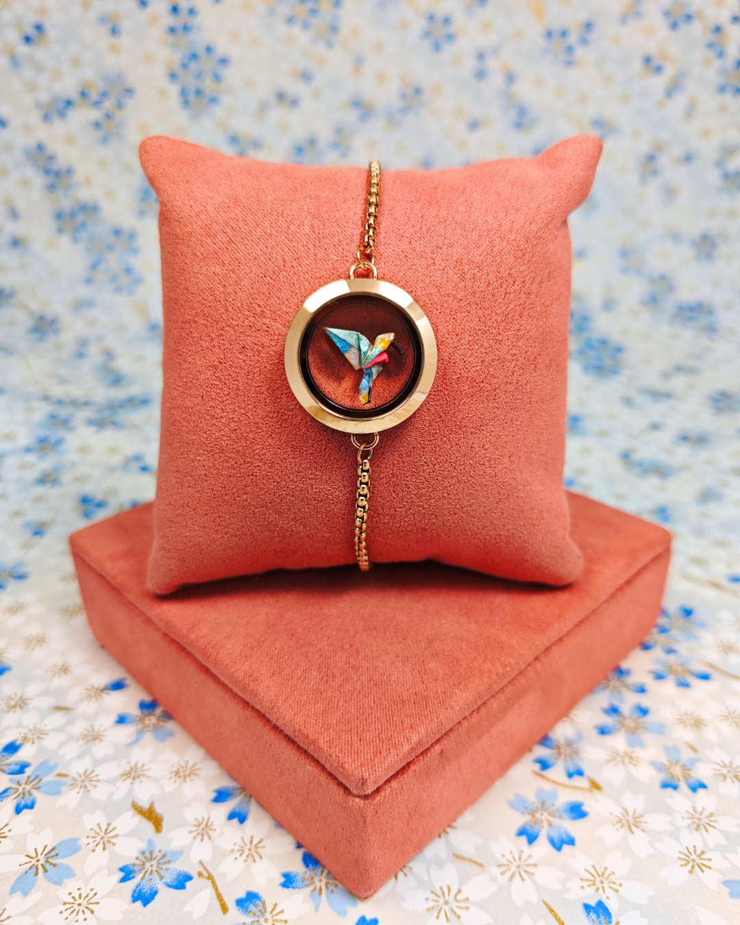 Pulsera relicario rosegold