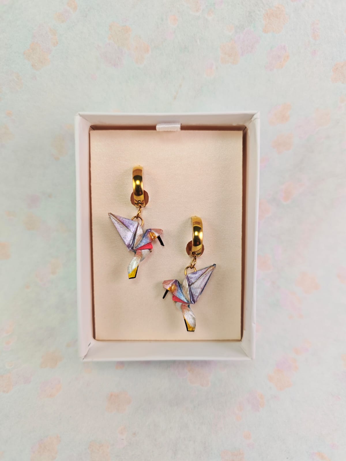 Aretes Colibrí acero