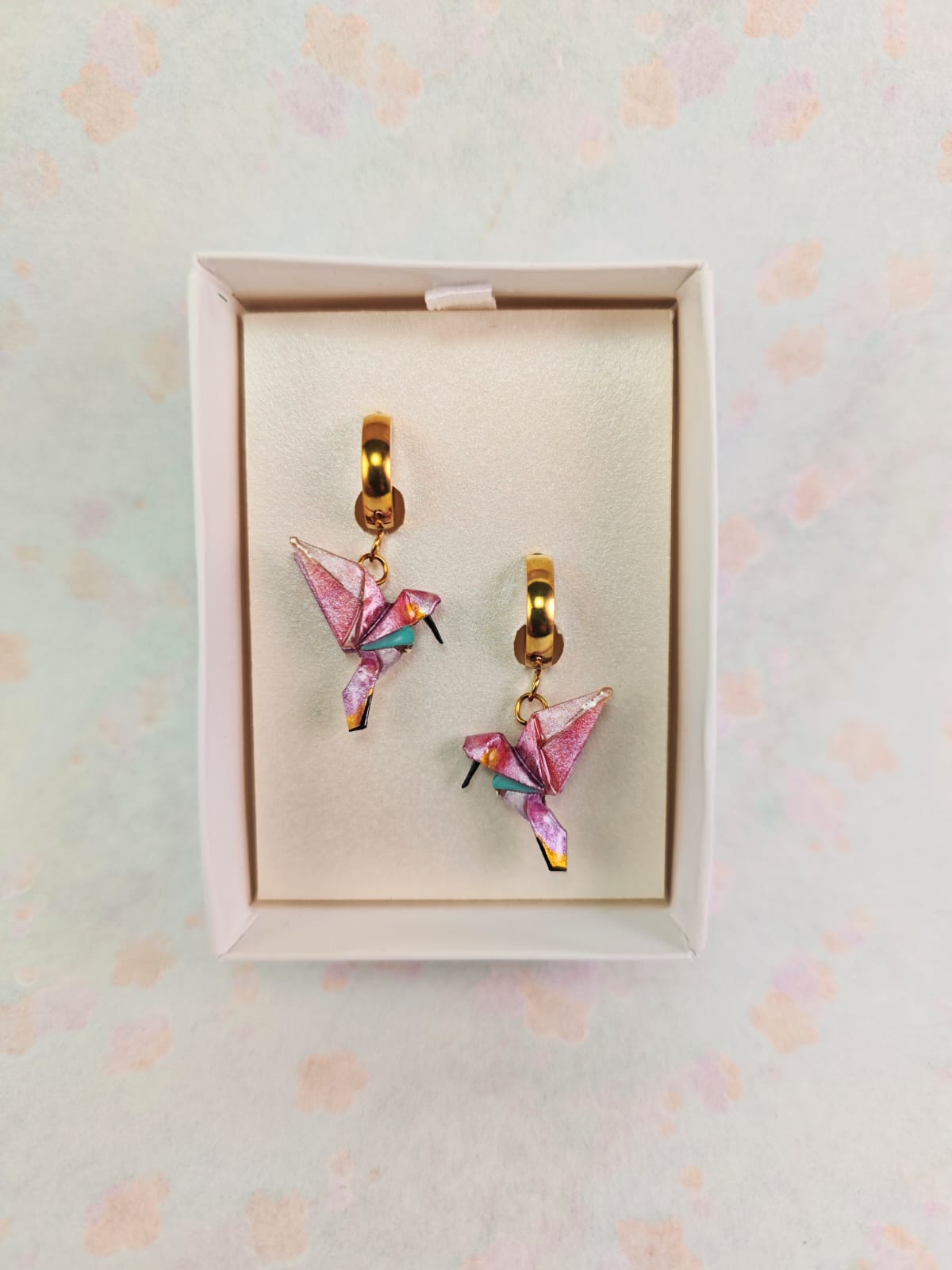 Aretes Colibrí acero