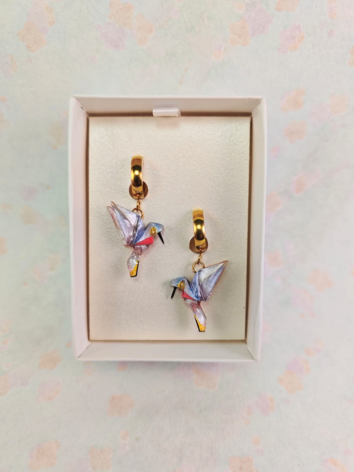Aretes Colibrí acero