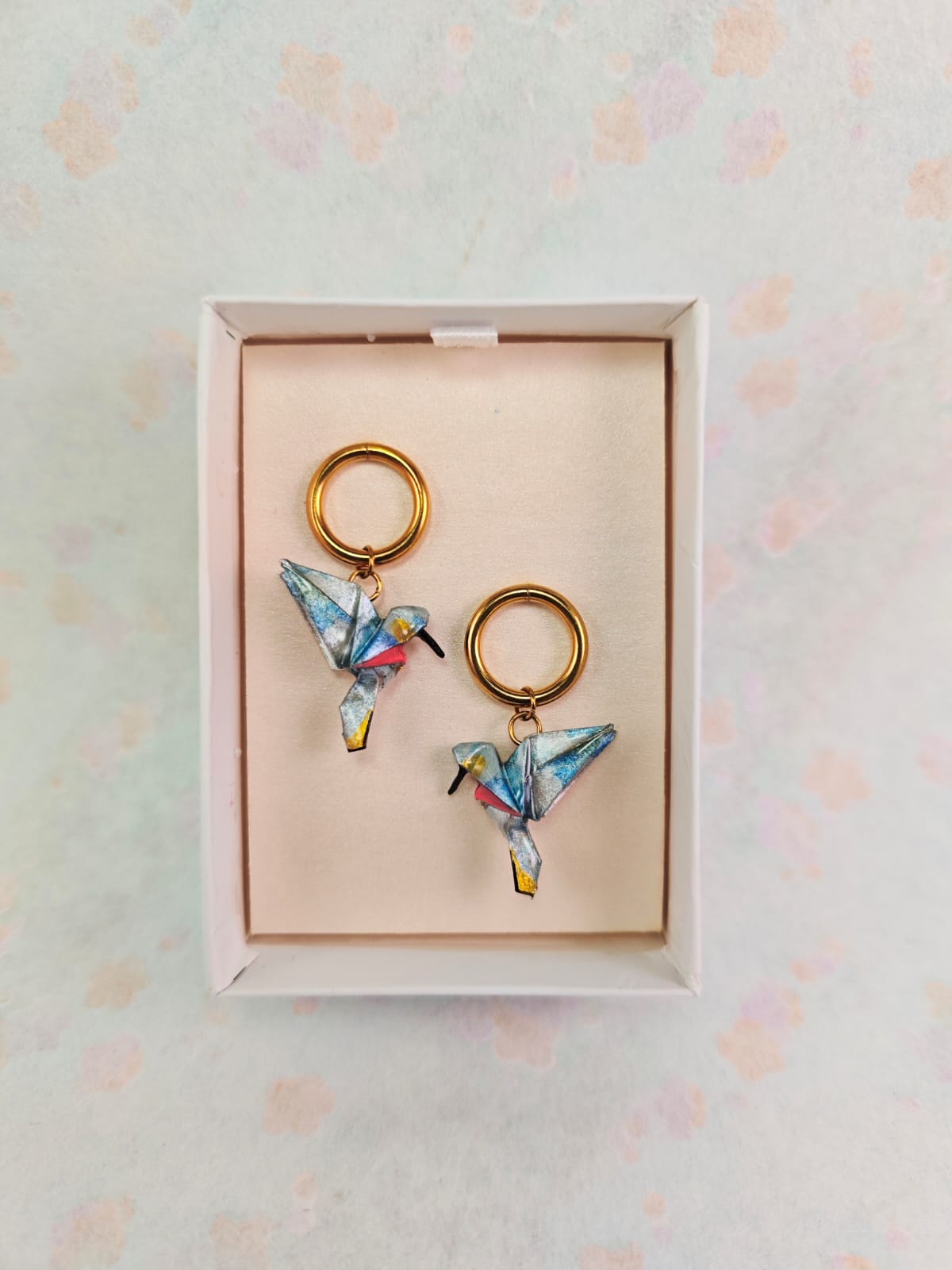 Aretes Colibrí acero