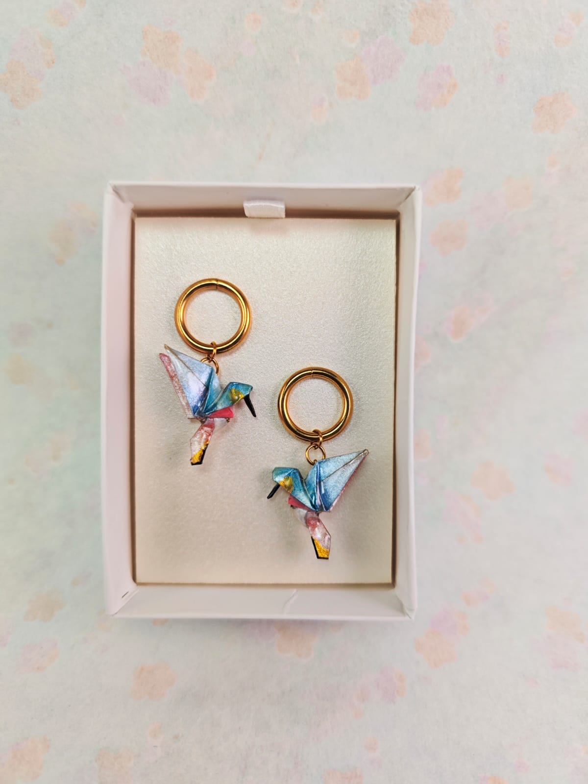 Aretes Colibrí acero