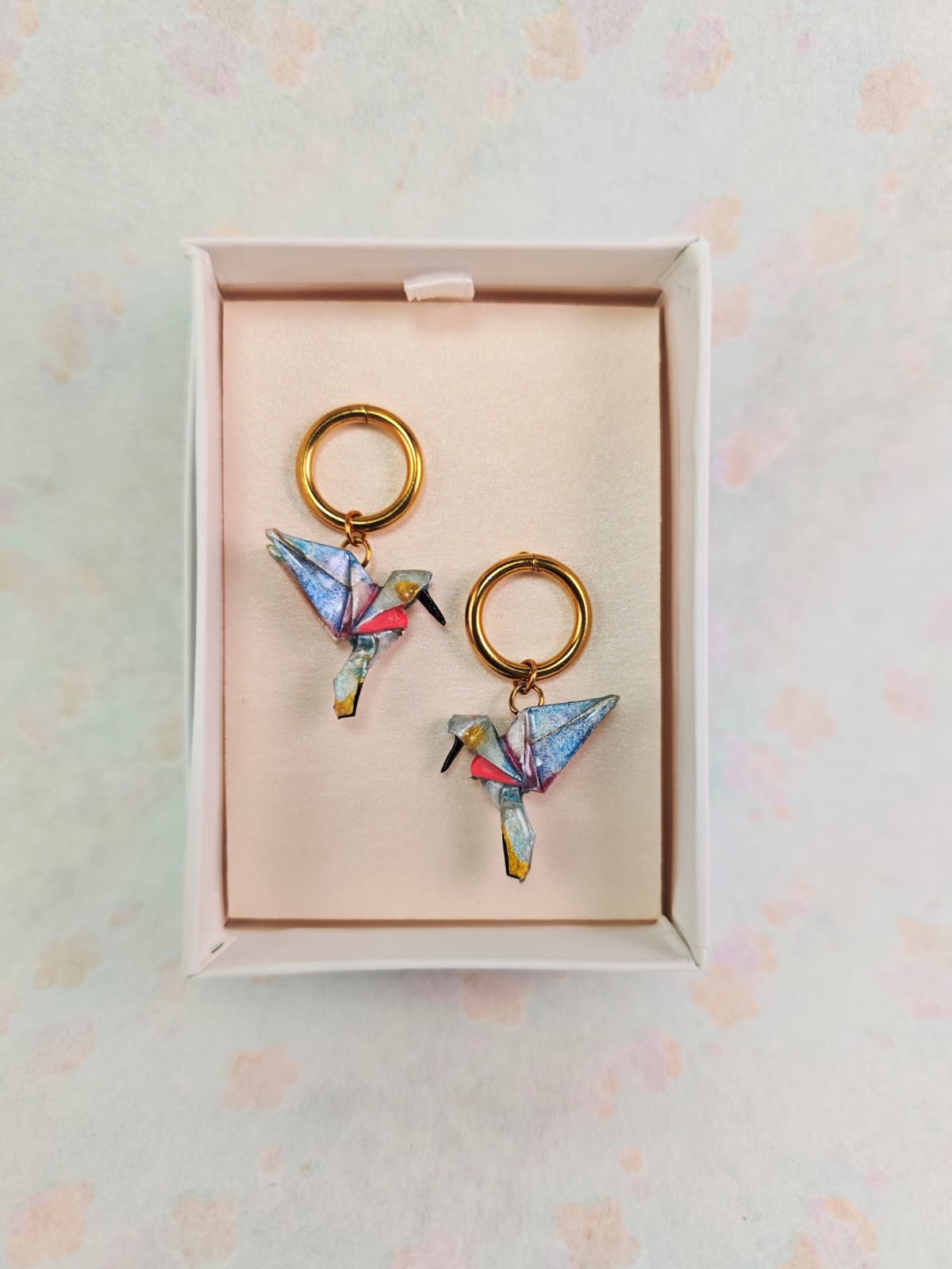 Aretes Colibrí acero