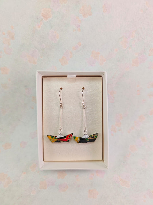 Aretes Barquito de papel