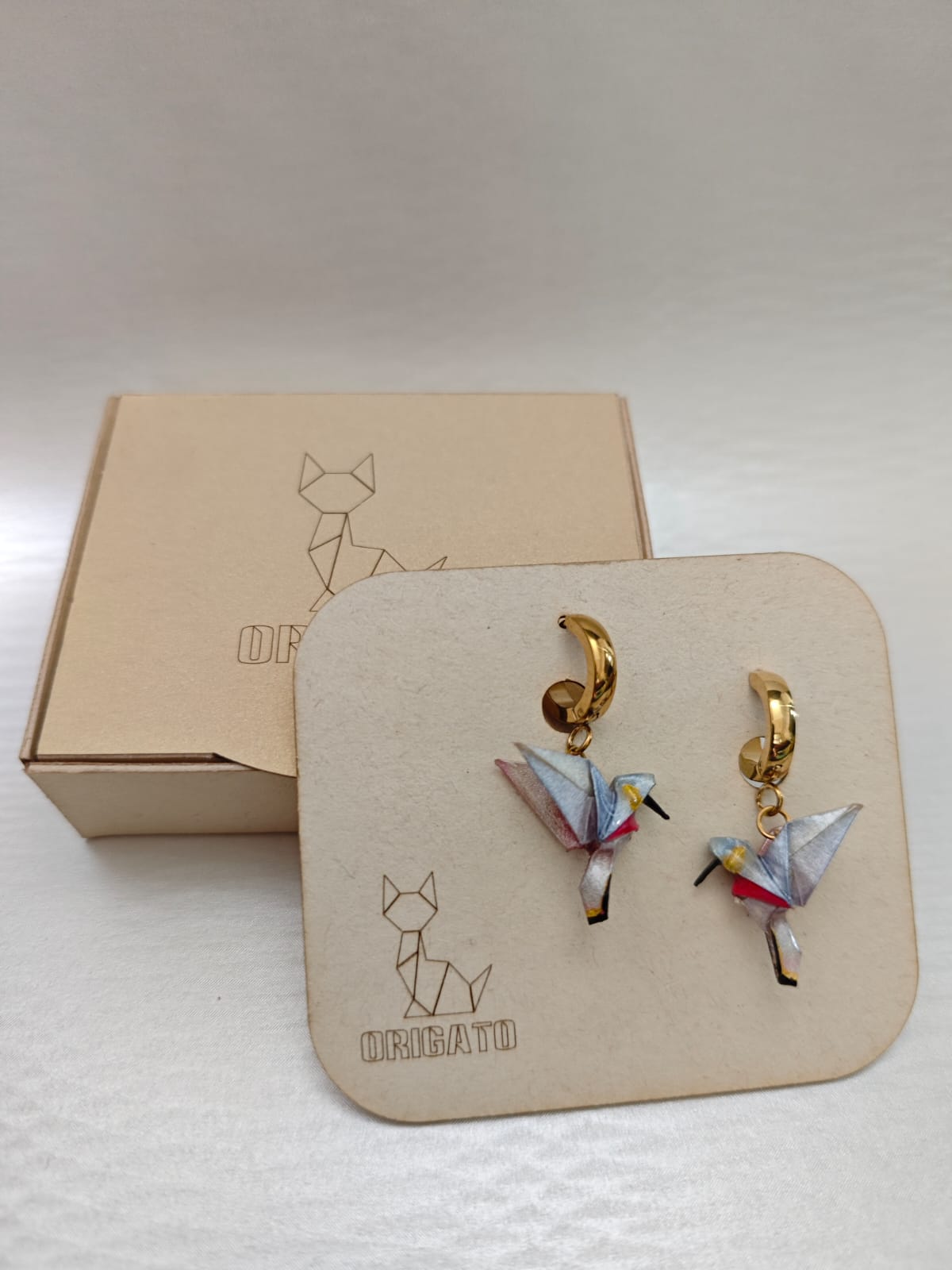 Aretes Colibrí acero