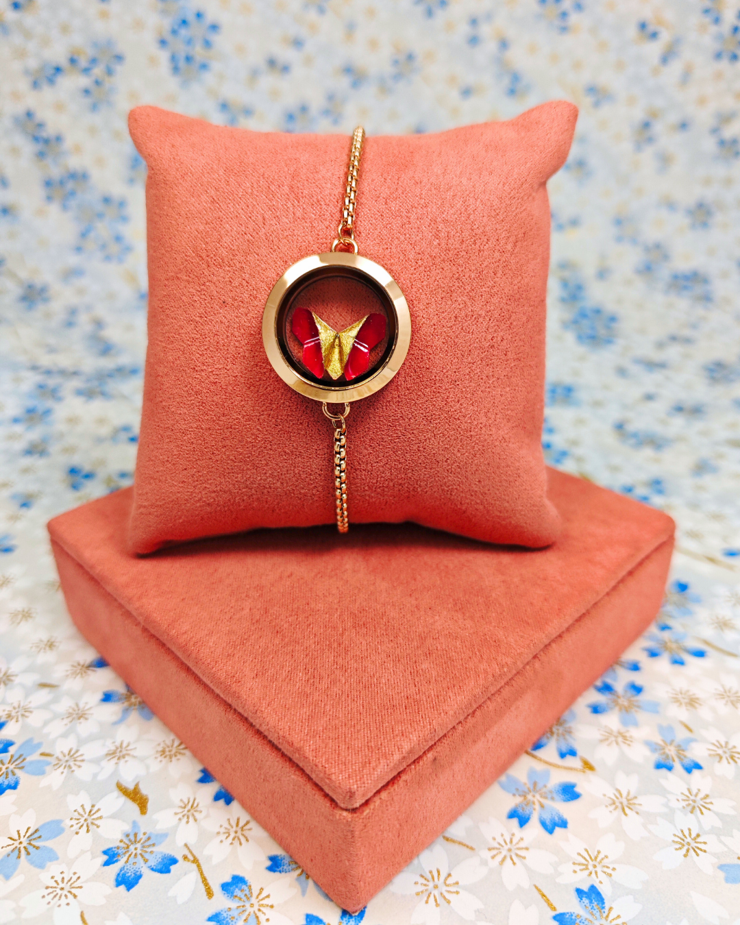 Pulsera relicario rosegold