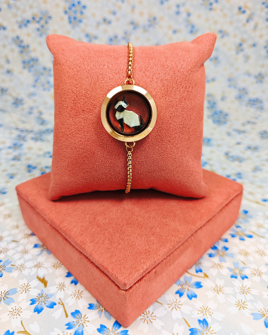 Pulsera relicario rosegold