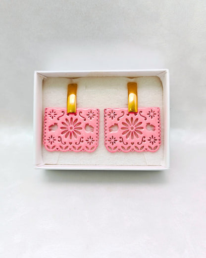 Aretes Papel picado