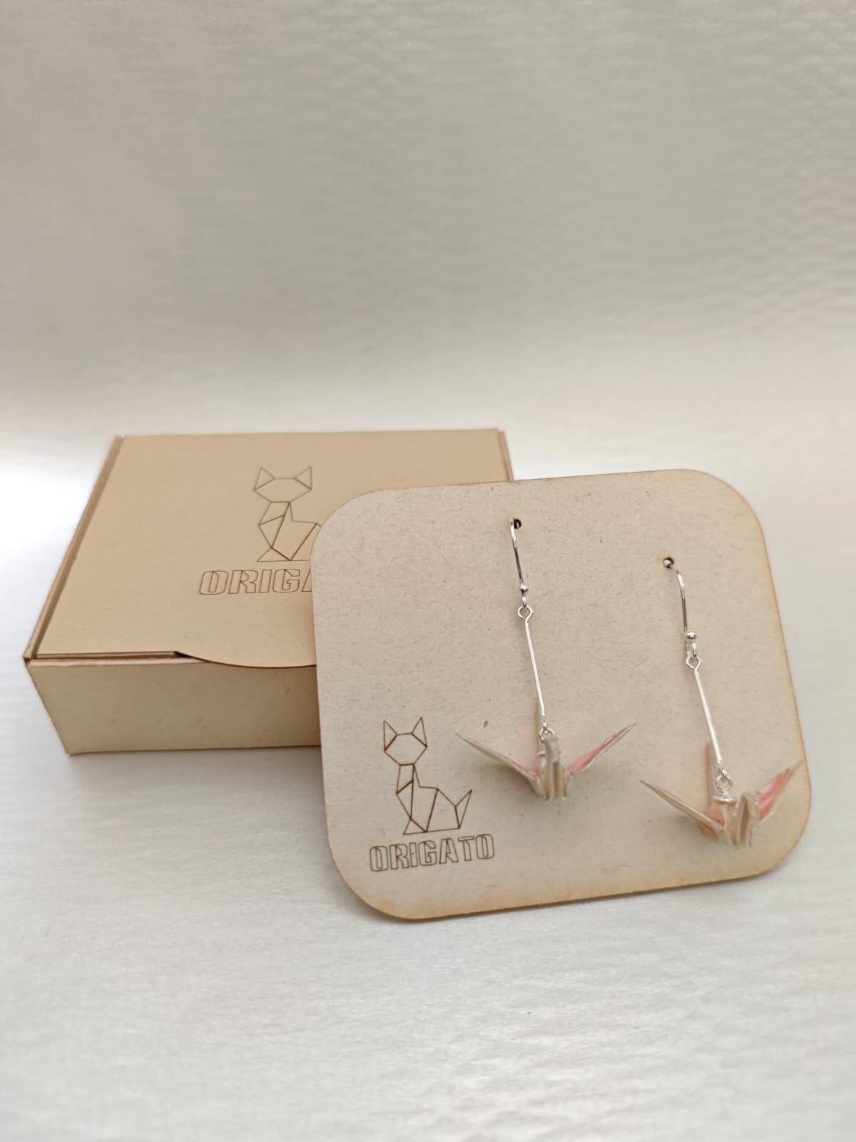 Aretes Grulla (chiyogami)