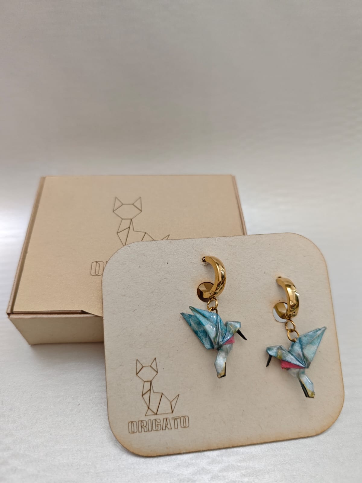 Aretes Colibrí acero