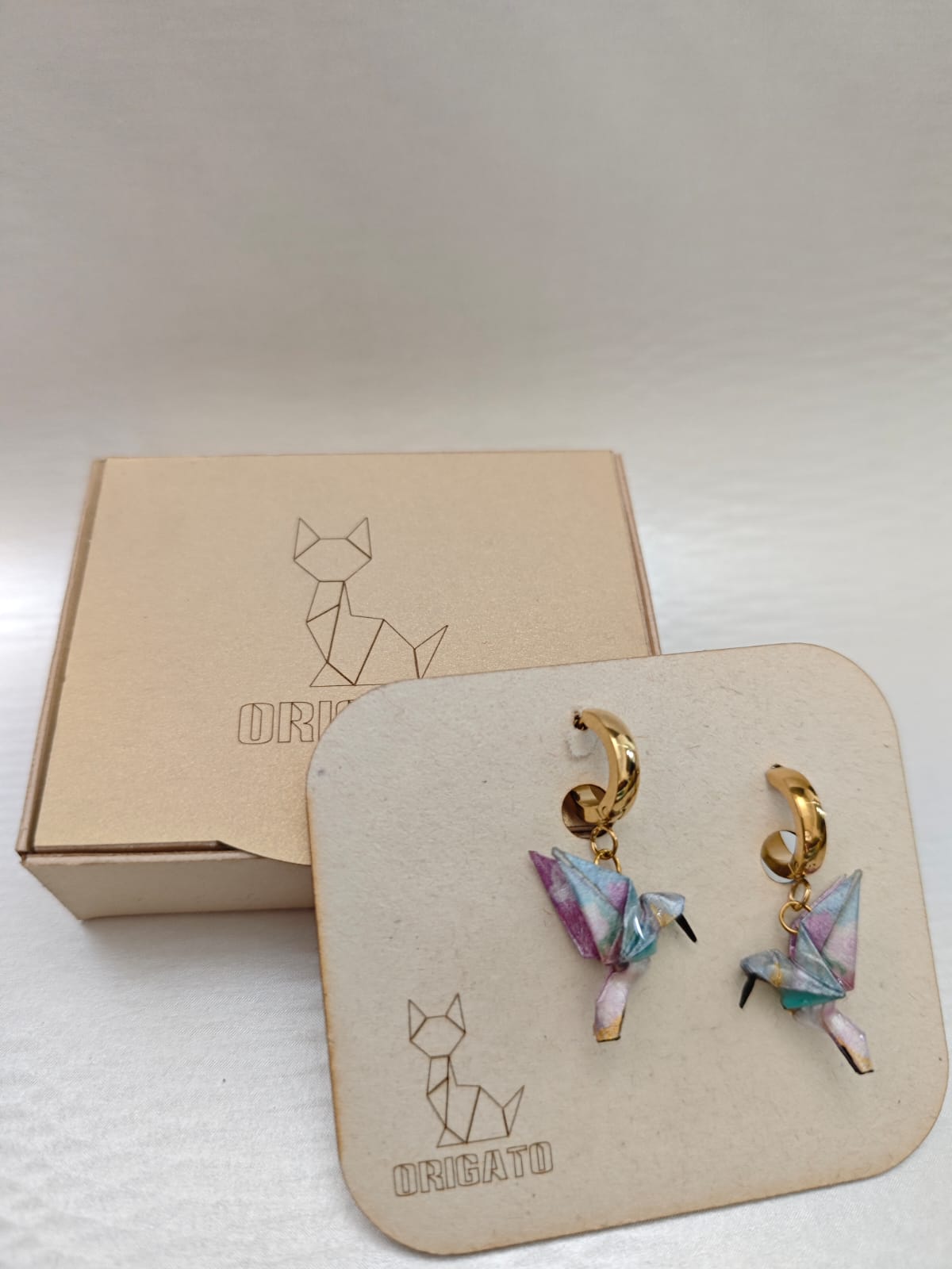 Aretes Colibrí acero