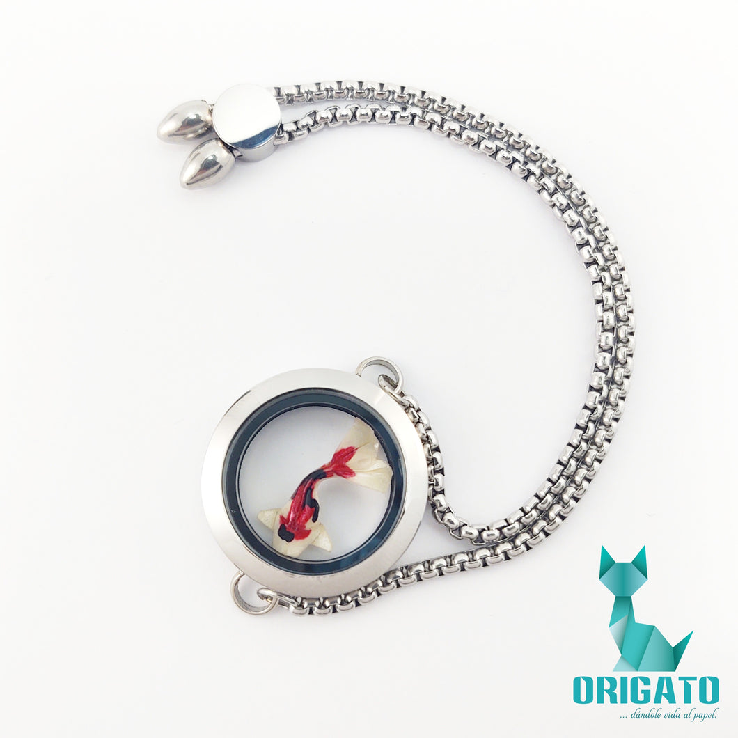 Pulsera relicario plata (Koi tradicional)